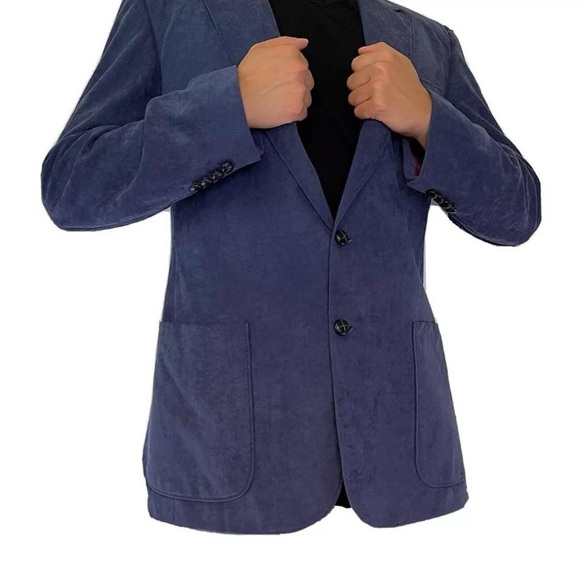 Vintage McGregor 42S Navy Blue Suede Blazer – Classic 2-Button Retro Style! - Picture 1 of 10